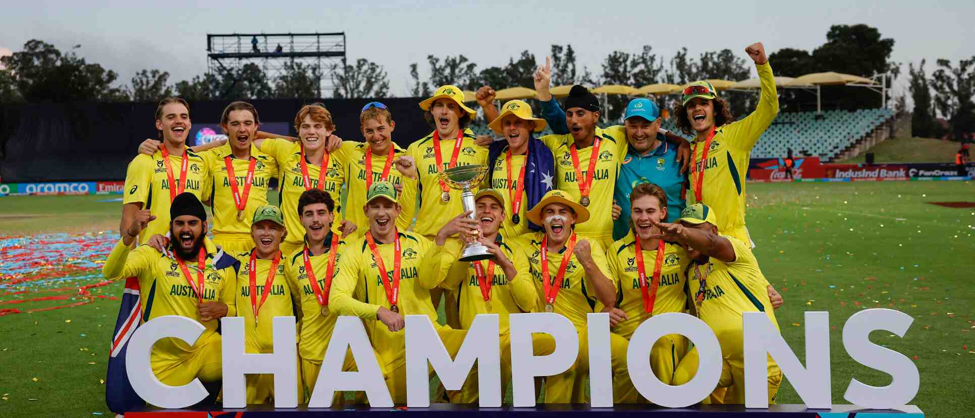 Australia defeats India handily to win the U19 Men’s Cricket World Cup.